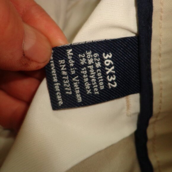 New Croft & Barrow Classic Fit Men's Pants 36X32 Light Khaki Tan Zip/Button - Picture 8 of 11